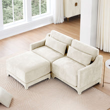 Load image into Gallery viewer, Stylish Sofa With Ottoman And Lumbar Pillows, Ergonomic Design
