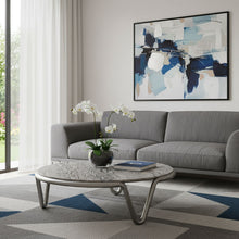 Load image into Gallery viewer, 55" Stainless Steel Round Coffee Table - Gray / Silver
