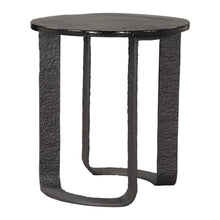 Load image into Gallery viewer, 24" Modern Aluminum Pedestal End Table - Black
