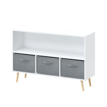 Load image into Gallery viewer, Bookcase With Collapsible Drawers, Book Display Organizer
