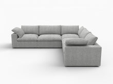 Load image into Gallery viewer, Blend Modular L Shaped Five Piece Corner Sectional - Light Gray
