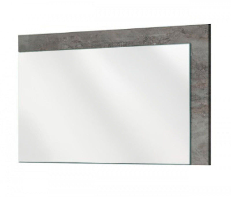 Wood Framed Dresser Mirror - Gray