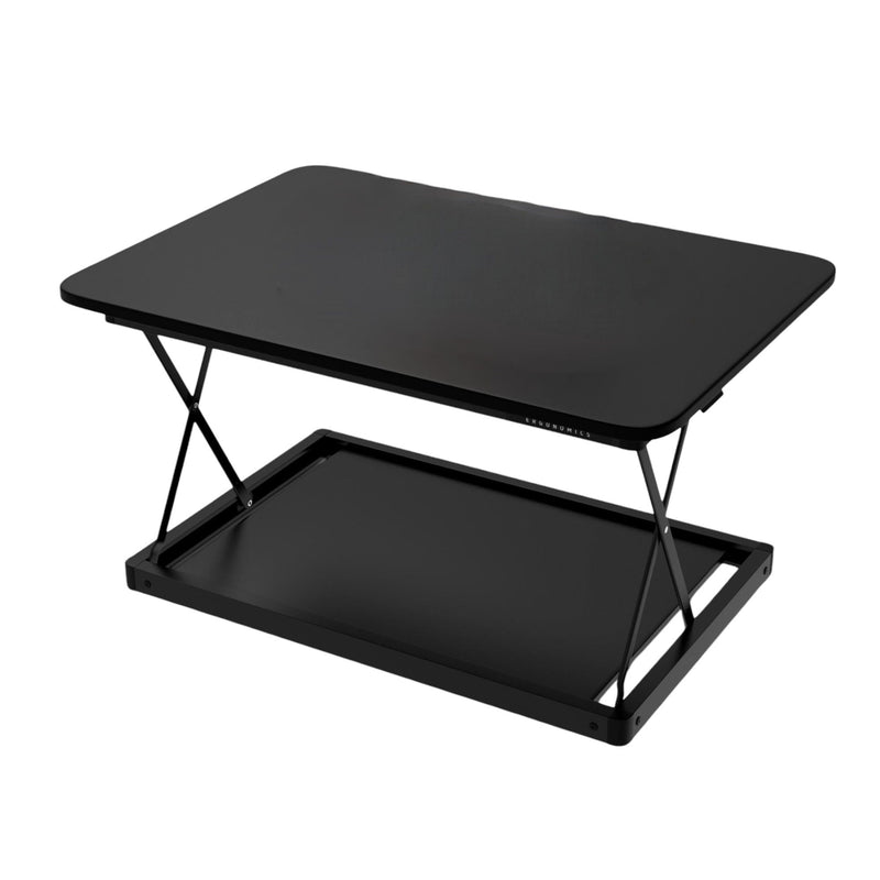 Adjustable Stainless Steel Standing Desk Converter - Black