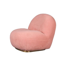 Load image into Gallery viewer, Sherpa Swivel Lounge Chair - Pink And Gold

