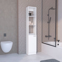 Load image into Gallery viewer, Linen Cabinet, 1 Door, 6 Shelves - White
