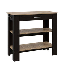 Load image into Gallery viewer, 40" Kitchen Island With Storage - Natural / Black
