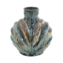 Load image into Gallery viewer, Abstract Wavy Table Vase - Blue / Blue / Brown
