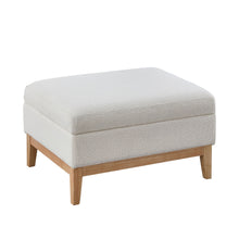 Load image into Gallery viewer, Upholstered Storage Ottoman With Reversible Lid Coffee Table, Foot Stool
