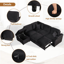 Load image into Gallery viewer, Sleeper Sofa Bed, 2 In 1 Pull Out Sofa Bed L Shape Couch With Storage Ottoman For Living Room, Bedroom Couch And Small Apartment
