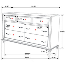 Load image into Gallery viewer, Randall - 7 Drawer Dresser - White
