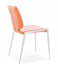 Load image into Gallery viewer, Faux Leather Dining Side Chairs (Set of 2) - Orange
