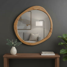 Load image into Gallery viewer, 32" Abstract Framed Accent Mirror - Brown

