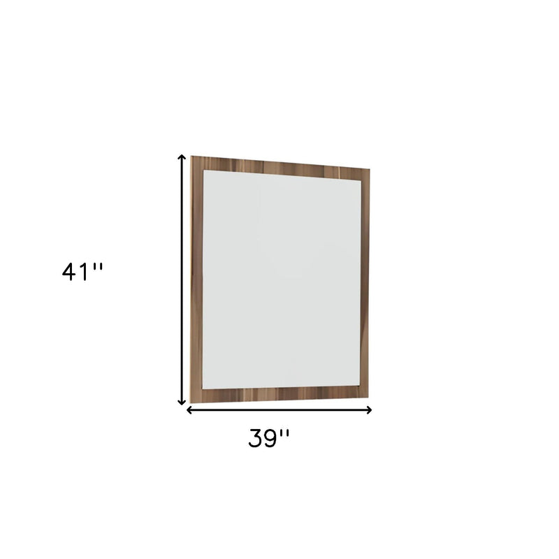 41" Framed Accent Mirror - Natural