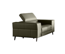 Load image into Gallery viewer, Genuine Leather Power Recliner - Dark Gray

