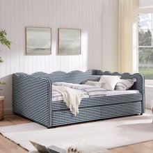 Load image into Gallery viewer, Gingham Daybed With USB Charging Port, Wave-Shaped Design
