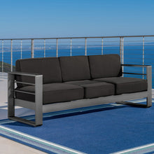 Load image into Gallery viewer, Cape Coral - Modern 3 Seater Sofa With Metal Tray
