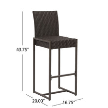 Load image into Gallery viewer, Outdoor Barstool With Hand Crafted Details (Set of 2)
