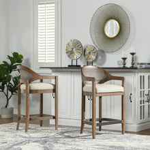 Load image into Gallery viewer, Americana - Mid-Century Modern Cane Back Counter Stool
