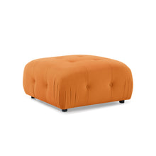 Load image into Gallery viewer, Modular Sectional Sofa, Button Tufted Designed and DIY Combination,L Shaped Couch with Reversible Ottoman, Orange Velvet
