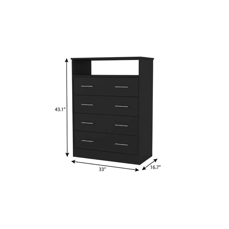 Four Drawer Dresser (737988) - Black