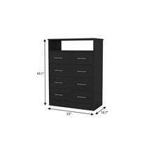 Load image into Gallery viewer, Four Drawer Dresser (737988) - Black
