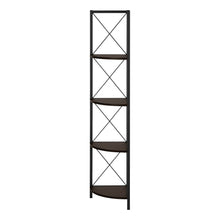 Load image into Gallery viewer, Four Tier Corner Bookcase (489790) - Espresso
