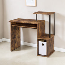 Load image into Gallery viewer, Lyphre - Computer Desk - Weathered Oak / Black
