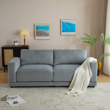 Load image into Gallery viewer, Modern Square Arm Sofa With Soft Fabric Upholstery, Deep Cushions
