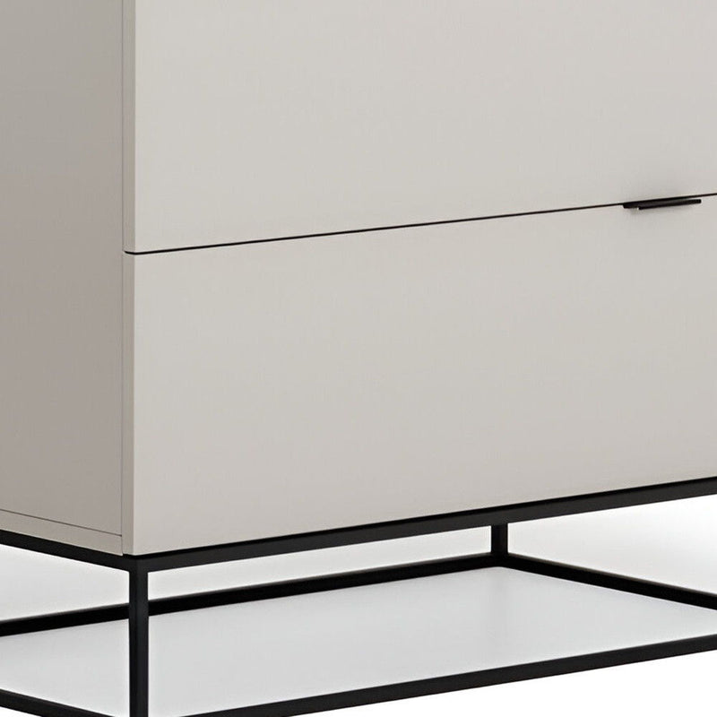 Manufactured Wood Three Drawer Chest - Gray