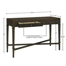 Load image into Gallery viewer, Fluted - 2 Drawer Storage Console Table - Brown
