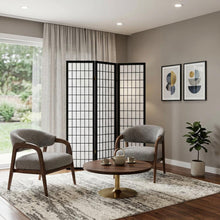 Load image into Gallery viewer, Folding Three Panel Screen Room Divider (469128) - Black / White
