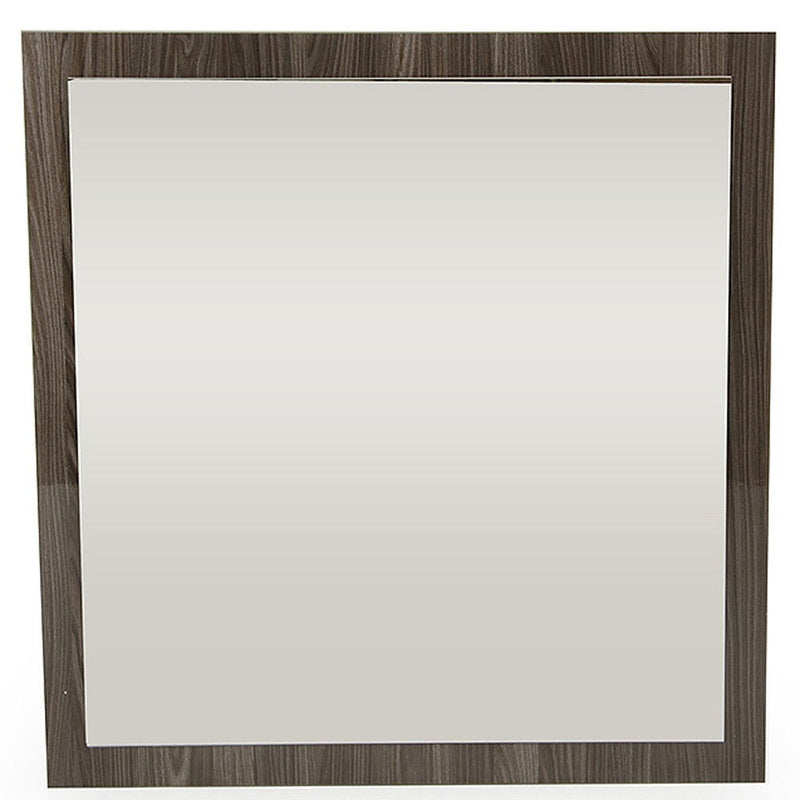 41" Square Framed Accent Mirror - Gray