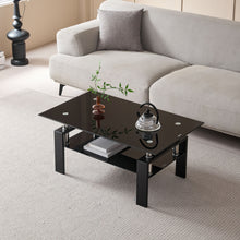 Load image into Gallery viewer, Tempered Glass Table With Storage
