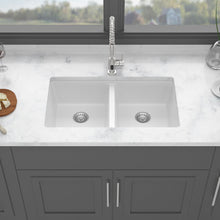 Load image into Gallery viewer, Granite Composite Double Bowl Undermount Kitchen Sink
