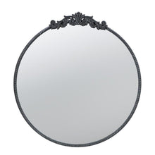 Load image into Gallery viewer, 32" Crowned Top Iron Framed Accent Mirror - Black
