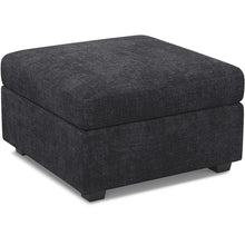 Load image into Gallery viewer, Chenille Storage Ottoman (714360) - Gray / Black
