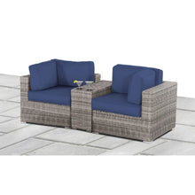 Load image into Gallery viewer, Handcrafted Outdoor Loveseat With Wicker Seating
