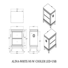 Load image into Gallery viewer, Adelaide - Nightstand With Cooler And Speaker - Gray / Black
