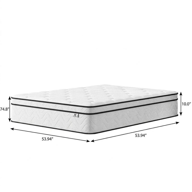 Gel Memory Foam Medium Chevron Hybrid Mattress (751385) - Full Double