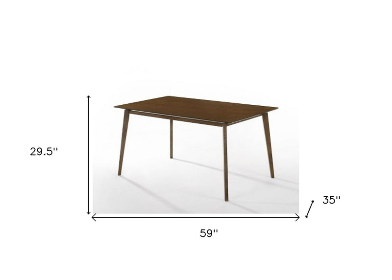 59" Solid Wood Dining Table - Brown