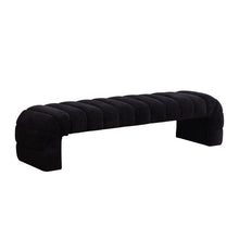Load image into Gallery viewer, Modern Upholstered Armless Bed Bench With Channel Tufted Design
