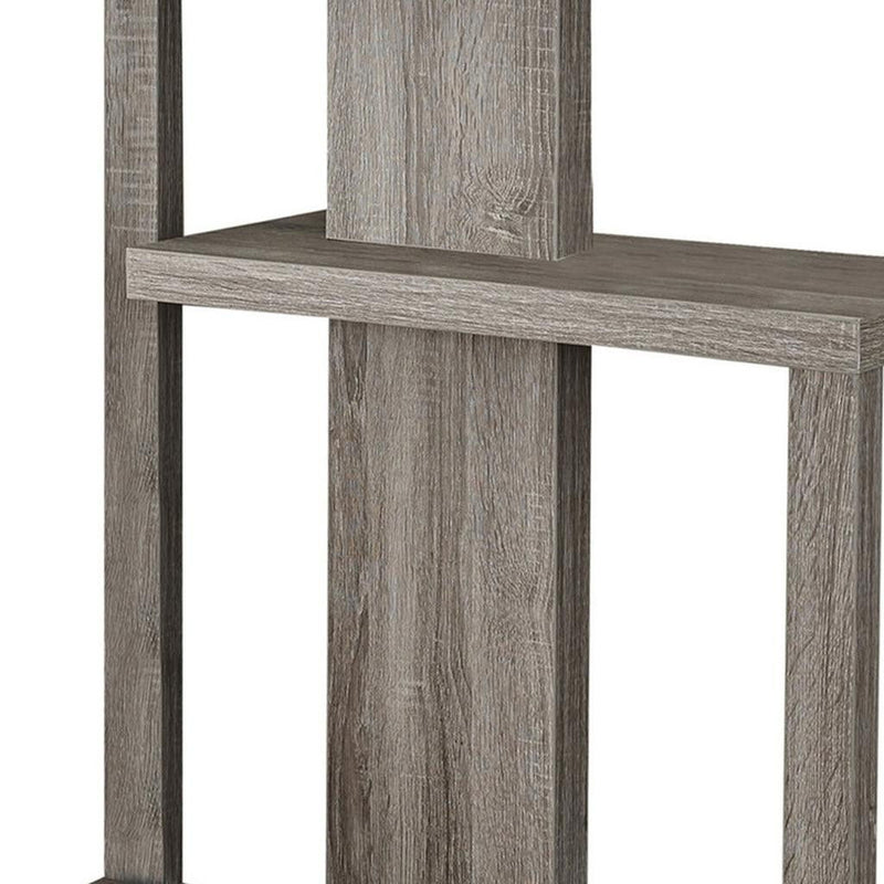 Free Form Floor Shelf Console Table With Storage - Taupe