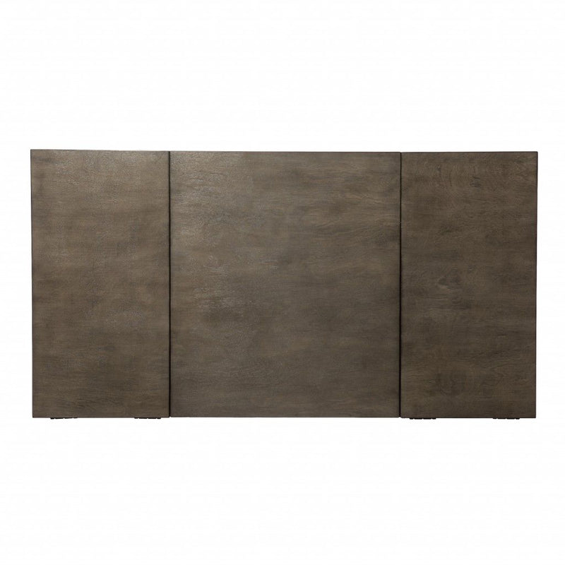 Writing Desk With Two Drawers - Gray / Gold