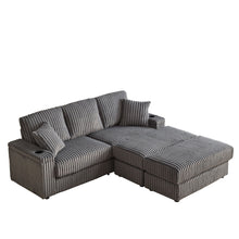 Load image into Gallery viewer, 3 Seater Sofa With 2 Ottomans For Living Room
