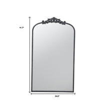 Load image into Gallery viewer, 42" Arch Iron Framed Accent Mirror - Black
