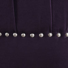 Load image into Gallery viewer, Dawn - Tufted Round Ottoman Nailhead Accents - Purple
