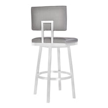 Load image into Gallery viewer, Swivel Counter Height Bar Chair - Light Gray / Silver
