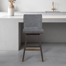 Load image into Gallery viewer, 30" Solid Wood Swivel Bar Height Bar Chair - Gray
