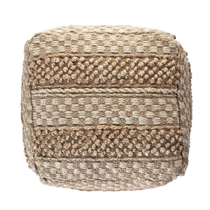Jute Ottoman Square - Tan
