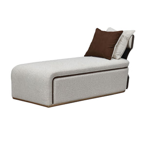 West Kensington - Chaise - Buff / Medium Espresso